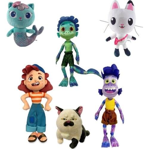 2021 Disney New Movie Pixar Luca Plush Toy Anime Alberto Julia Cat Sea Monster Stuffed Dolls Kids Soft Toy Gift