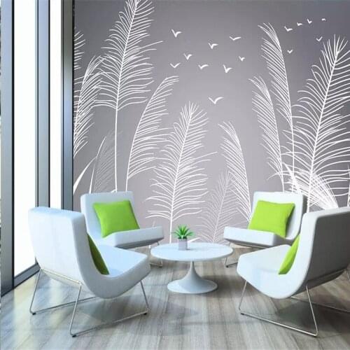 Simple flower sofa bed head wall professional production mural factory wholesale wallpaper mural poster photo wall