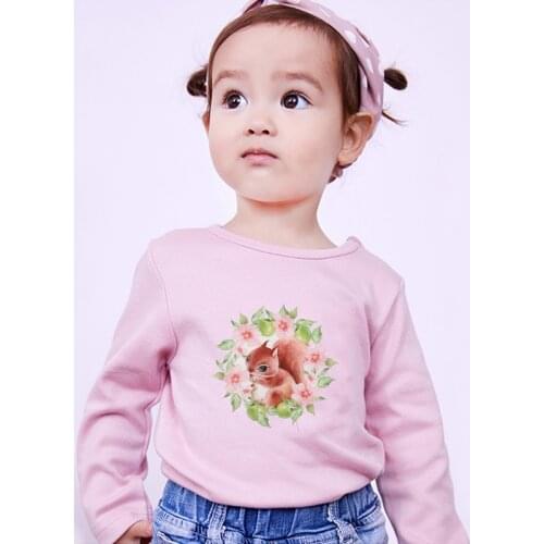 Pulaqi Cute Squirrel Iron On Heat Transfer Vinyl Thermal Heat Transfer Cartoon Patches For Clothing DIY Stickers On Baby Clothes