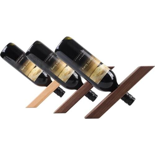 Solid Wood Japan Styl balanced Wine Rack Walnut Wine Cabinet Living Room Decoration Household Oak Wine Bottle Bracket