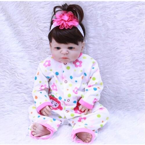 22Inch reborn babies full silicone dolls fashion bebe alive high quality toddler playmate birthday Xmas gift bathe toy bonecas