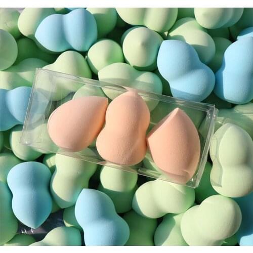 3pcs Makeup Blender Cosmetic Puff Makeup Sponge with Storage Box Foundation Powder Sponge Beauty Tools Women Make Up Accessories