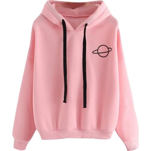 Geometric Printed Hooded Hoodies Women Casual Loose Winter Thick Pullover Tops Drawstring Thick Warm Cute Hooded Sweatshirt 40