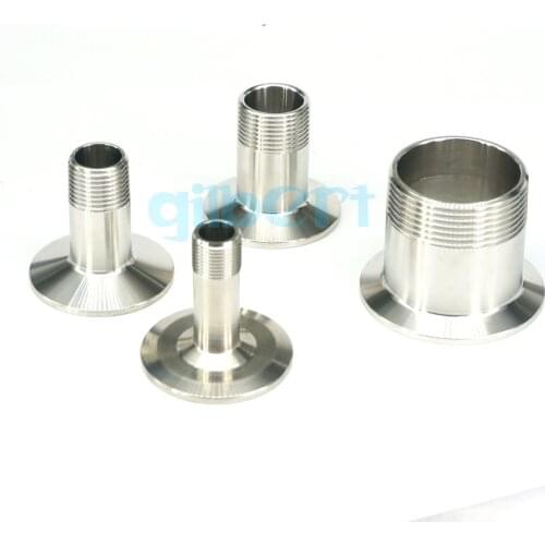 1/8" 1/4" 3/8" 1/2" 3/4" 1" 2" BSPT Male x 0.5" 0.75" 1.5" 2" 2.5" 3" Tri Clamp Ferrule 304 Stainless Sanitary Fitting Homebrew