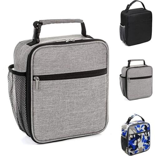 Thicken Portable Lunch Bag Thermal Insulated Lunch Box Tote Cooler Handbag Bento Pouch Dinner Container Outdoor Food Storage Bag