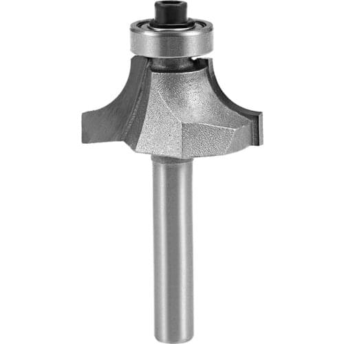 Uxcell Router Bit 1/4 Shank 5/8 inch Cutting Dia Round Over Corner 2 Flutes Tungsten Steel for Woodworking Milling Cutter Tool
