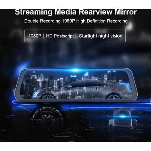 FHD 1080P Video Recorder Waterproof Dash Cam Stream media Pro Stream Rearvew Mirror Car Dvr Camera night vision