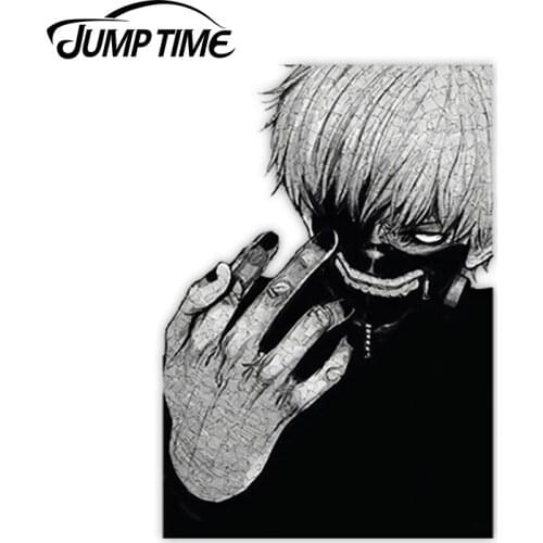 Jump Time 13 x 8.5cm For Tokyo Ghoul Kaneki Car Stickers Bumper Vinyl Occlusion Scratch Suitable for SUV 3D Waterproof VAN Decal