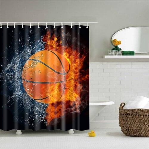 Mandala Flower Geometric Moon and Sun Shower Curtains Bathroom Curtain Frabic Waterproof Polyester Bath Curtain with Hooks