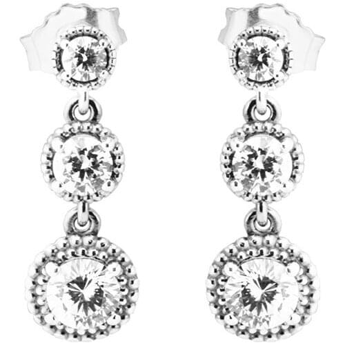 Earrings for women Eternal Elegance Earrings BrincoS 925 Sterling Silver Jewelry DIY Orecchini Oorbellen Pendientes