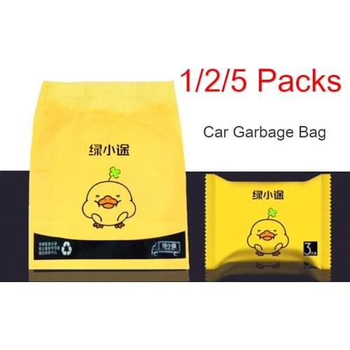 1/2/5 Packs Universal Car Garbage Bag Portable Disposable Trash Bags Sticking Type Auto Cleaning Bag Car Home Office Accessories