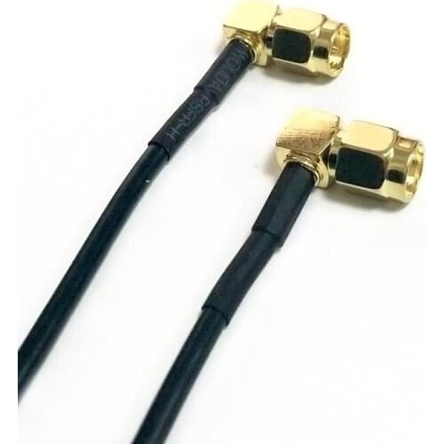 1PC New SMA Male Right Angle To RP-SMA Male Plug RA 90-degree RG174 Cable 20CM Adapter Wholesale Fast Ship