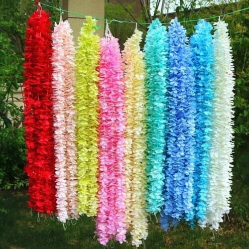20 Pcs/Pack Fashion Artificial Silk Flower Vine Orchid String Wisteria Garland For Home Garden Hanging Wedding Decoration