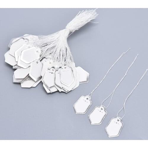 200pcs Price Label Tags Watch Jewelry Display Merchandise Price Label Paper Cards Pentagram Blank Price Tag