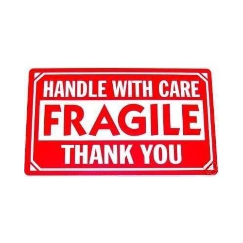200 pcs/lot 76x51mm HANDLE WITH CARE FRAGILE THANK YOU Shipping Package Label Sticker, Item No. SS10