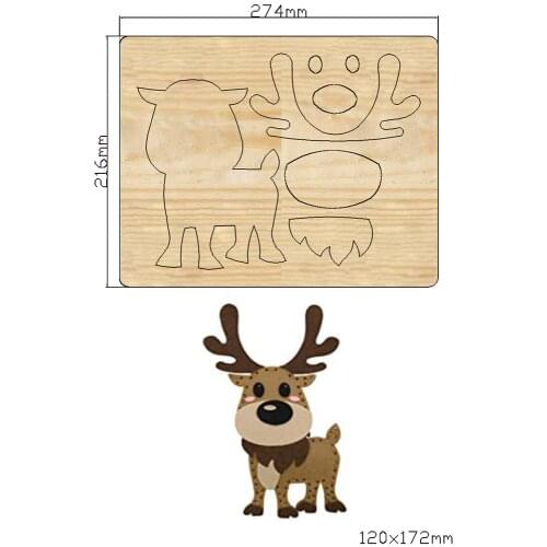 2021 New Fawn felt woven toy Cutting Dies Wooden Knife Die Compatible With Most Manual Die Cut Cutters