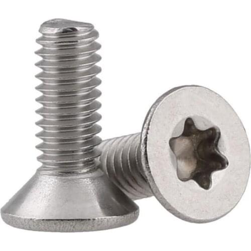 30pcs M2 M2.5 stainless steel hexagon socket type plum blossom countersunk screws 4-12mm outer diameter length