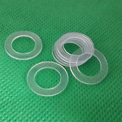 50pcs M1.8x4/5x0.3mm PE environmental protection transparent plastic Flat gasket Plastics insulation Washer meson Hard