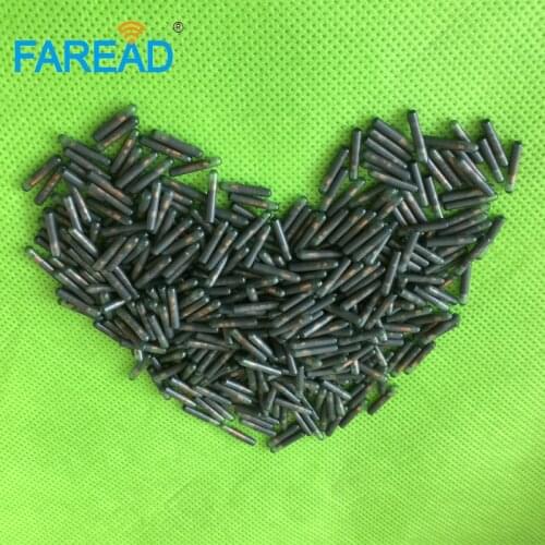 X60pcs 125KHz UID/ID64/Manchester/Unique/64bit rfid Glass tags 2.12x12mm microchip transponder chip