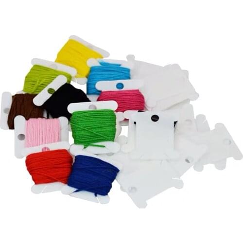 60Pcs Plastic Floss Bobbins Embroidery Floss Craft Thread Bobbins Organizer Thread Board Card DIY Sewing Tools