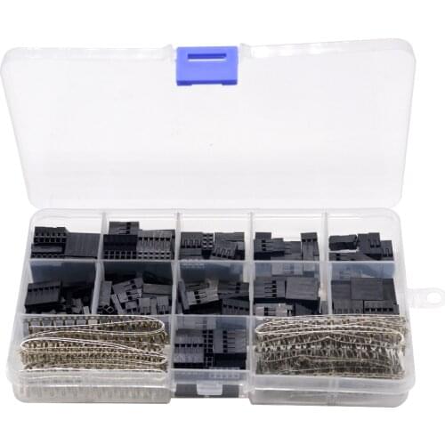 620pcs/SET Jumper Wire Cable Pin Header Housing Connector Kit 2.54MM PCB Crimp with Male Female Terminal for Dupont