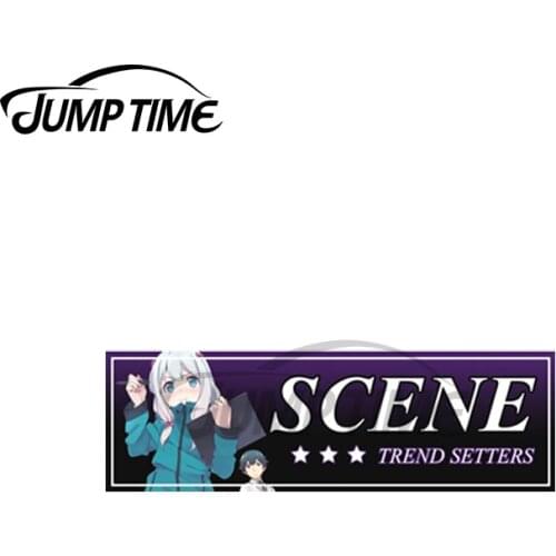 Jump Time 13 x 4cm For Eromanga Sensei Slap Style Car Sticker Windshield Wall Waterproof Decal VAN Personality Car Assessoires