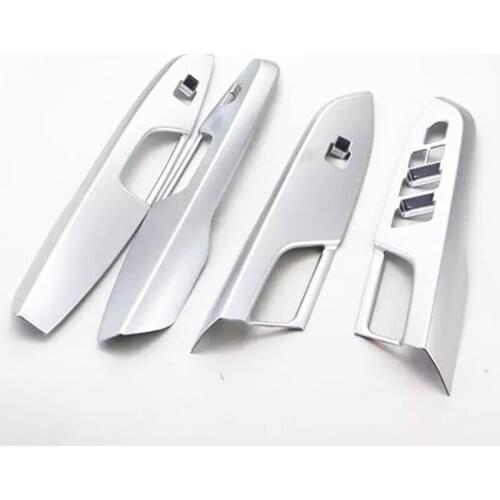 Bbincar ABS Chrome Interioroor Armrest Window Switch Button Cover Panel Bezel Cover Trim For 2015 2016 LHD Suzuki Vitara Escudo