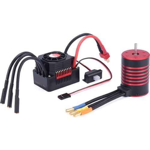 5200KV Brushless Motor and 60A ESC with Heat Sink Combo Set Waterproof Dustproof For HSP Tamiya Axial for RC 1/10 RC Car