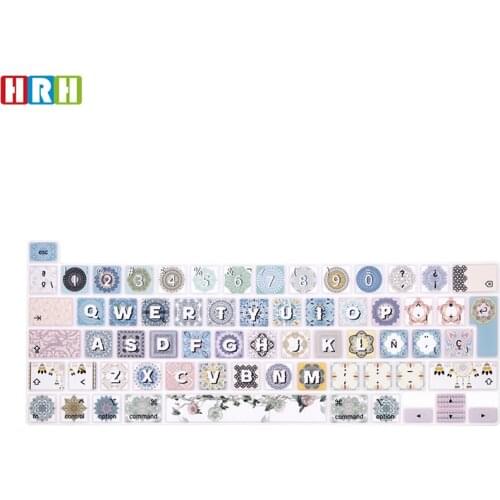 HRH Spanish language Stylish Design Keyboard Cover Skin For MacBook Pro 16 A2141 M1 Chip A2338/A2251/A2289 EU Protective Film