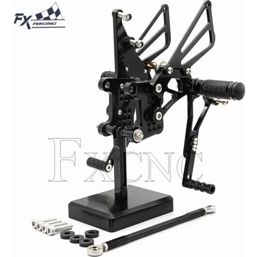 CNC Aluminum Rearset Rear Set For Triumph Speed Triple 2002-2010 2003 2004 2005 2006 2007 Adjustable Foot Peg Rearsets Footrest