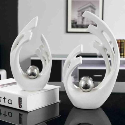 Europe Angel Wings Models Figurines Miniature Feng Shui Ceramic Crafts Home Decoration Accessories Wedding Gifts