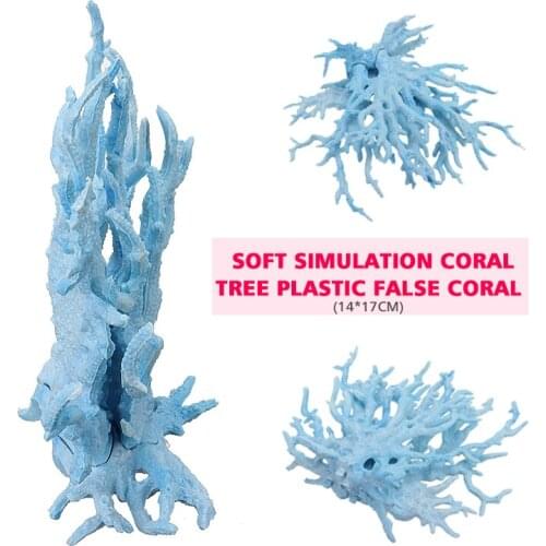 Artificial Coral Fish Tank Artificial Silicone Resin Fake Plants Ornament Decorations Aquarium Accessories