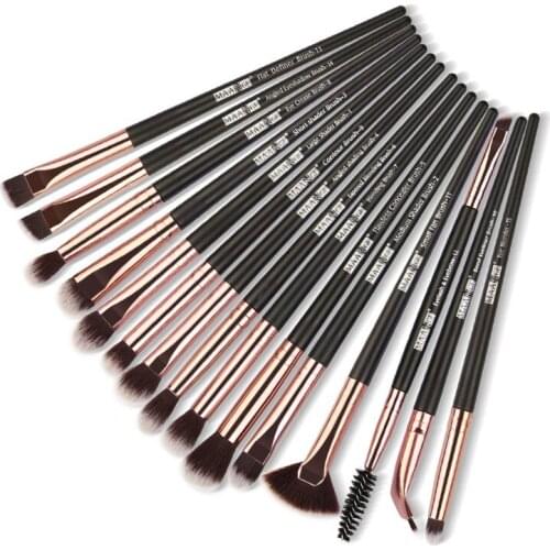 MAANGE 15Pcs Beauty Makeup Brushes Set Cosmetic Foundation Powder Blush Eye Shadow Lip Blend Make Up Brush Tool Kit Maquiagem