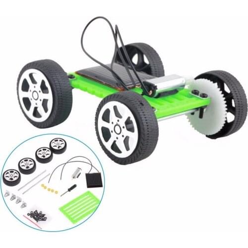 Mini Science Experiment Solar Car Toys for Children DIY Assembled Energy Solar Powered Toy Car Robot Kit Set Educational Toys