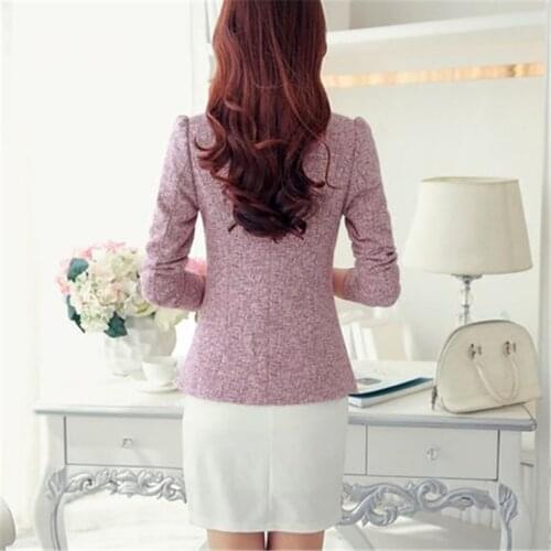 New Fashion S-3XL Blazer Mujer Single Button Women Blazers And Jackets Spring Autumn Slim Coats Feminino CJ015