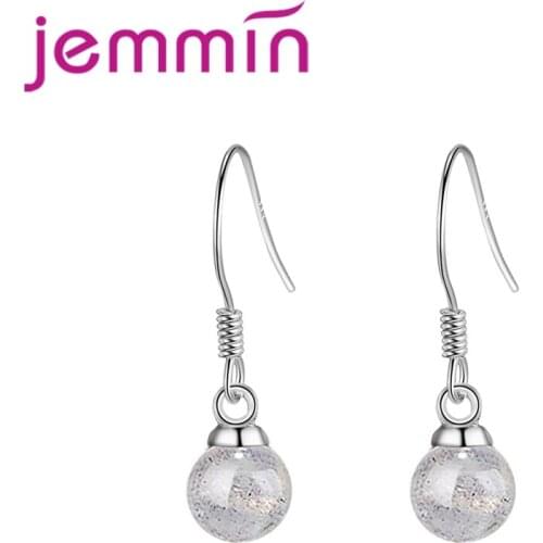 New Summer Clear Stone Earrings Women Jewelry 925 Sterling Silver Ear Hook Fashion Drop Earrings Wholesale