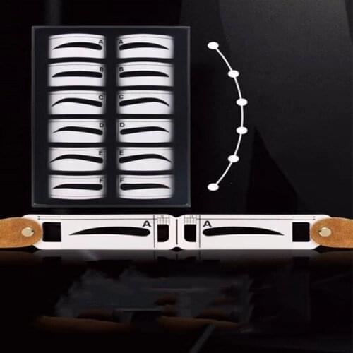New Microblading Eyebrow Tattoo Stencil Ruler Shaper Template Definition Permanent Makeup