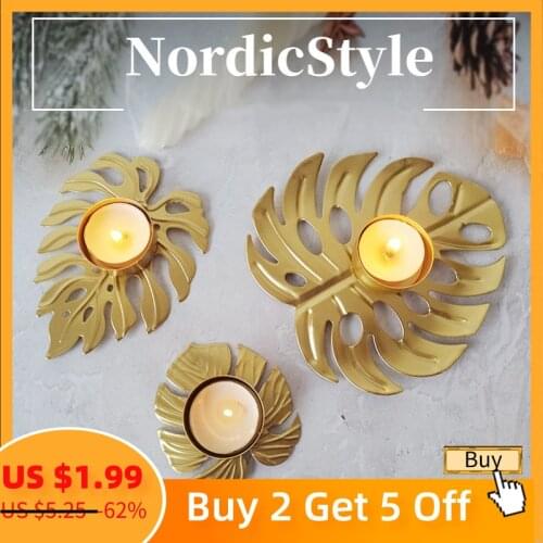 Candlestick Turtle Leaf Shape Metal Candle Holder Stand Desktop Ornament Decoration Sail Holder For Home Decor Party Wedding