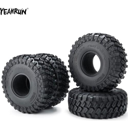 YEAHRUN 1.9inch 123mm Rubber Tyres Wheel Tires For 1/10 Axial SCX10 SCX10II 90046 Traxxas TRX-4 D90 RC Crawler Car Parts