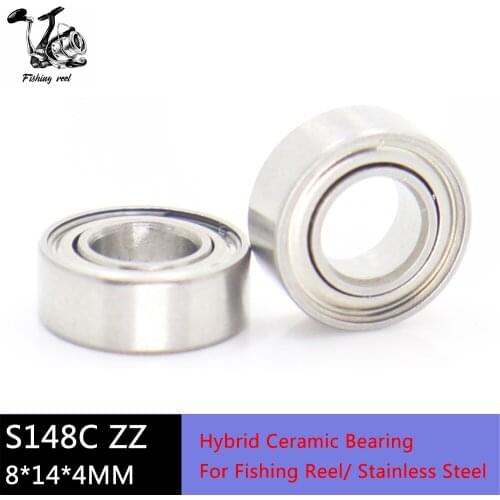 2Pcs SMR148ZZ CB Air Bearing 8*14*4 mm ABEC-7 RC Car Helicopter Stainless Steel Hybrid Ceramic Bearings Fishing Reels MR148zz