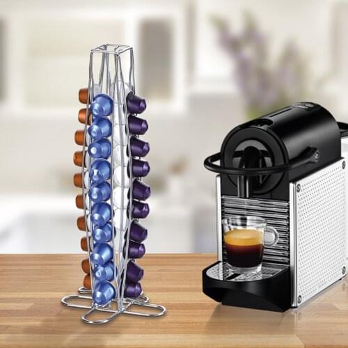 Storage Dolce Gusto Nespresso Capsule Holder Stainless Steel Display Capsule Rack Stand Kitchen Table Metal Shelf