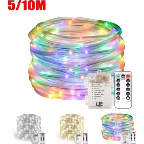 LED Copper Wire Outdoor Light Tube Rope Ribbon Light RGB Light Christmas Home DIY Decoration 8 Pattern Waterproof Garland