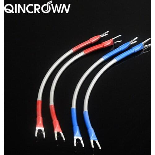 Audio AN-VX cable de puente 25 cm de alta fidelidad spade conector de alambre de puenteA set of 4
