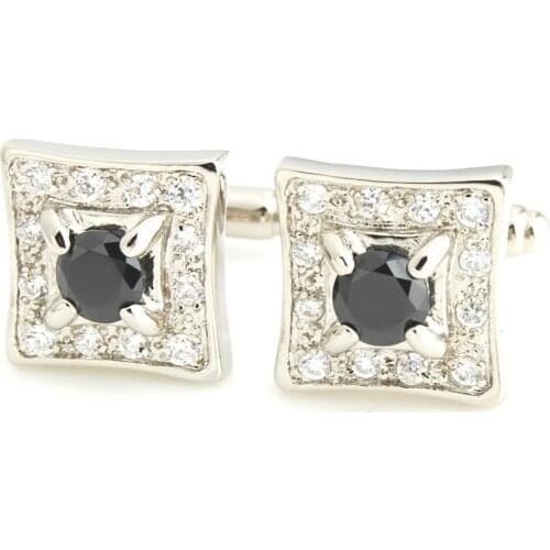 YH-1008A Fashion Jewelry Cufflinks with Zircon - Factory Direct Selling