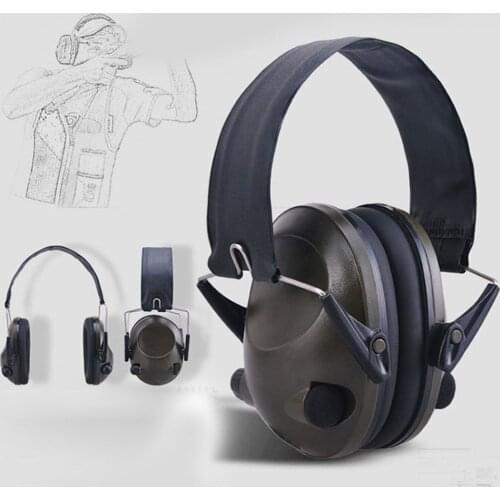 Anti Noise Ear protector Tactical Shooting Earmuff Adjustable Foldable Snore Earplugs Soft Padded Noise Canceling Headset