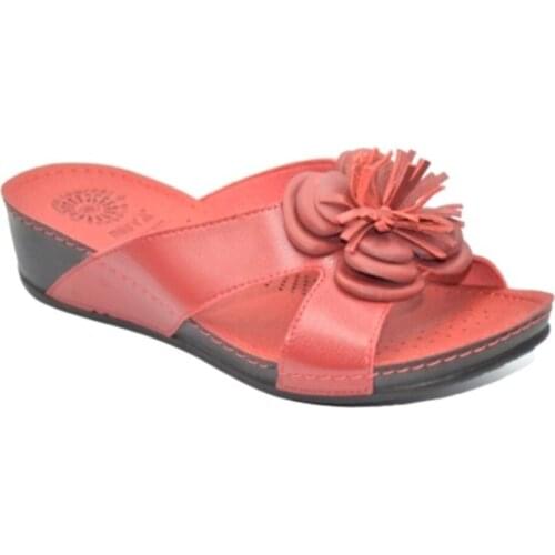 Womens Slippers Red Floral Magnetic Slippers 2021 Year Design New Modern Fashionable Casual Slippers