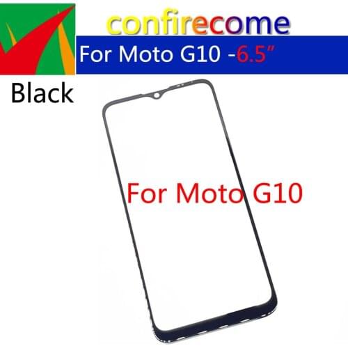10Pcs\Lot For Motorola Moto G10 XT2127 LCD Front Touch Screen Glass Outer Lens Replacement+OCA