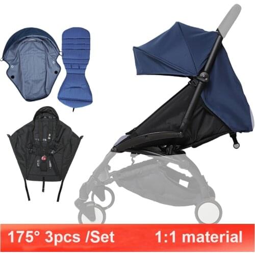 3pcs/set 175° Adjustable Canopy Cover Cushion Stroller Accessories Water Proof For Babyzen Yoyo Yoya Pram Sunshade Seat Mattress