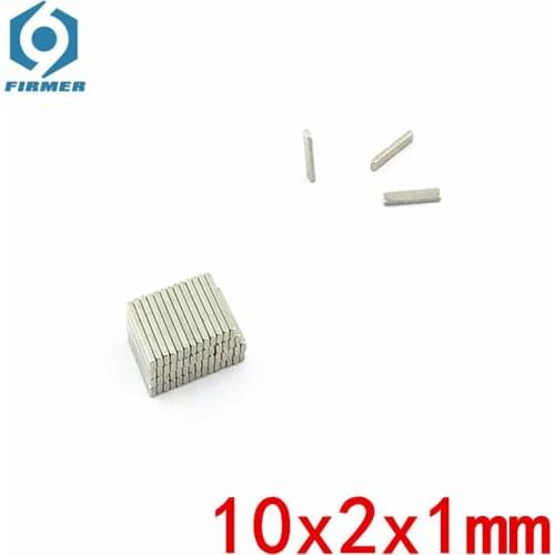 300/500pcs 10x2x1 mm Rectangular magnet NdFeB magnet 10*2*1mm steel strong magnet F10X2X1mm