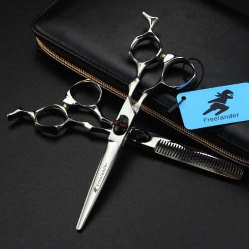 6 inch Black skull head scissors Professional Hairdressing Scissors Hair Professional Barber Scissors Set Hair Cutting Shears